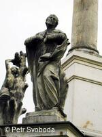 Sousoší se sochou P.Marie na sloupu (Morový sloup)