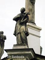 Sousoší se sochou P.Marie na sloupu (Morový sloup)